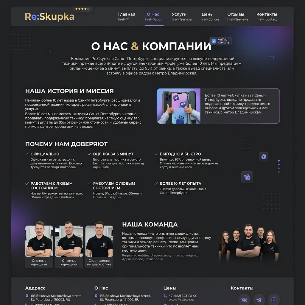О компании Рескупка в Санкт-Петербурге
