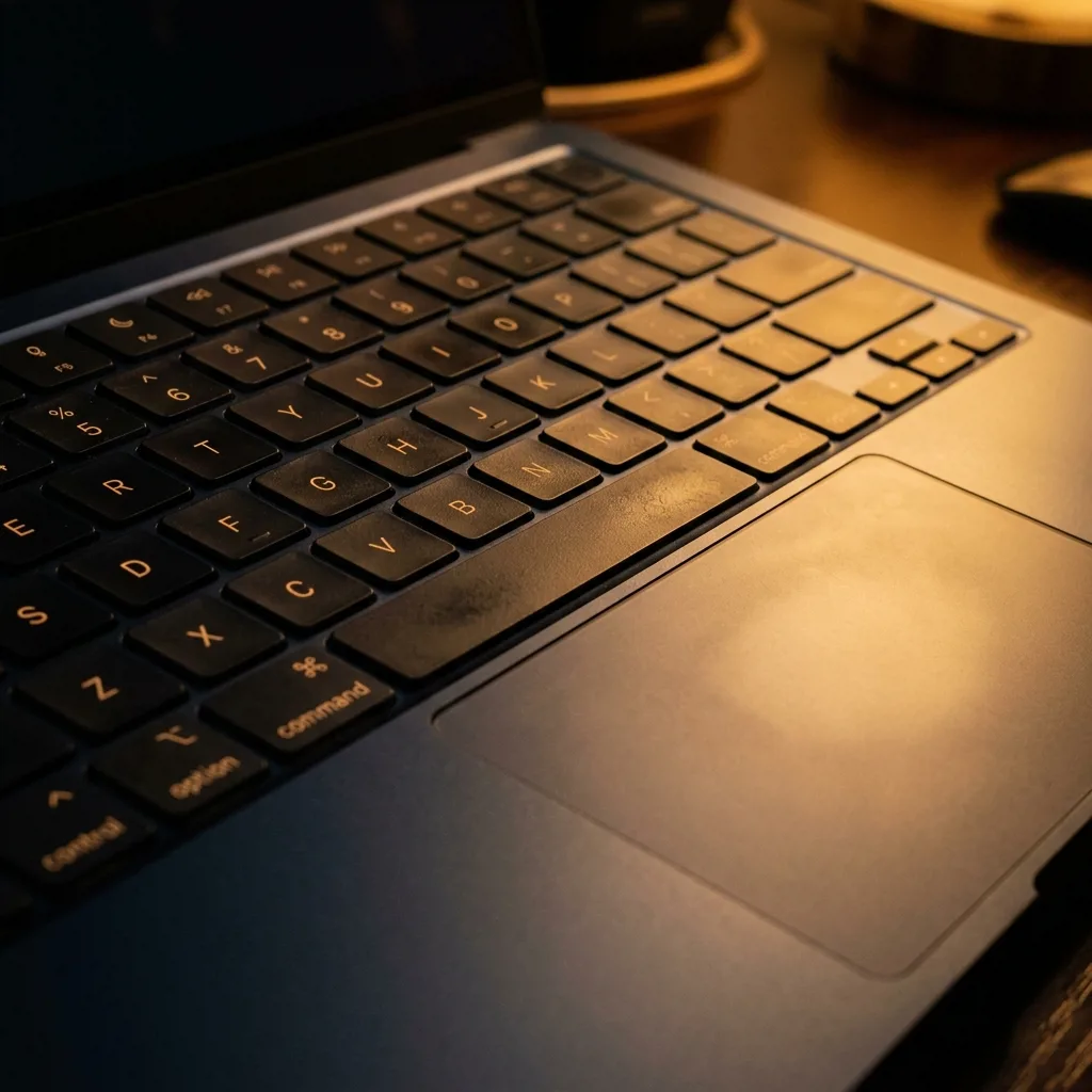 MacBook Air 13 M2 клавиатура и тачпад крупным планом