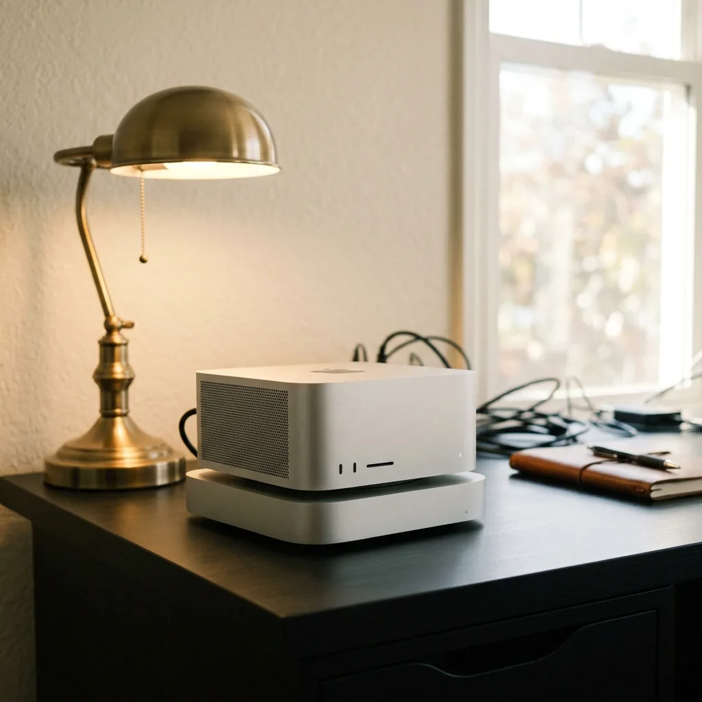 Mac mini и Mac Studio на столе