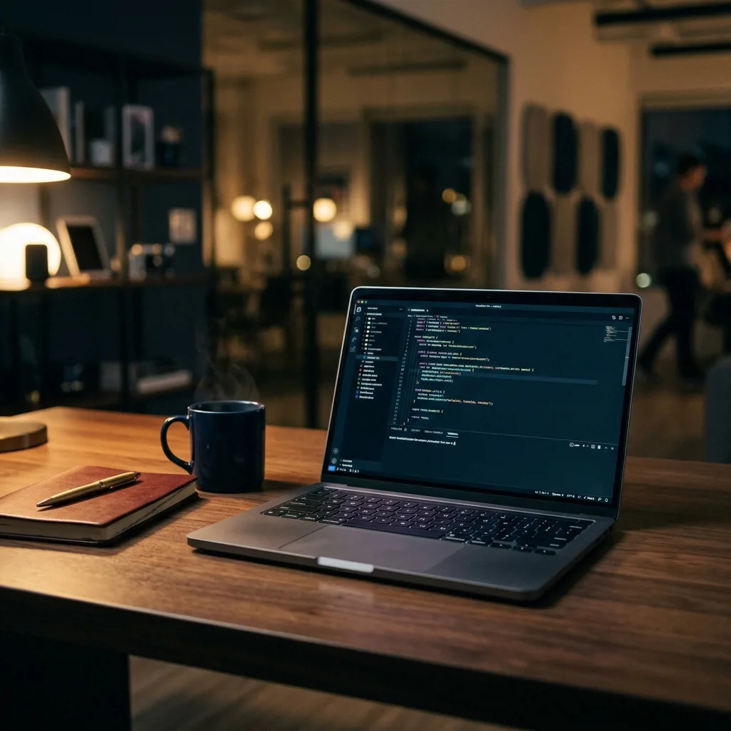MacBook Pro на столе оценщика перед выкупом
