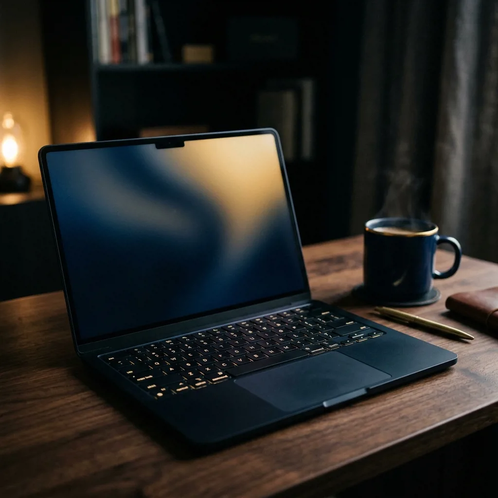 MacBook Air 13 M2 с открытой крышкой — дисплей Liquid Retina и клавиатура