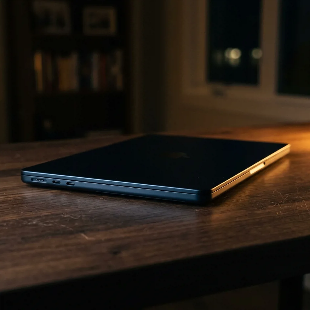 MacBook Air 13 M2 тонкий корпус, вид сбоку
