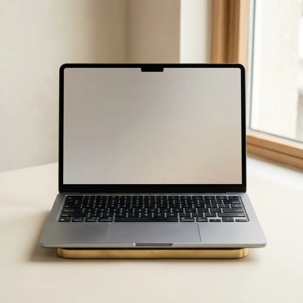 MacBook Air 13 M2 вид спереди, открытая крышка