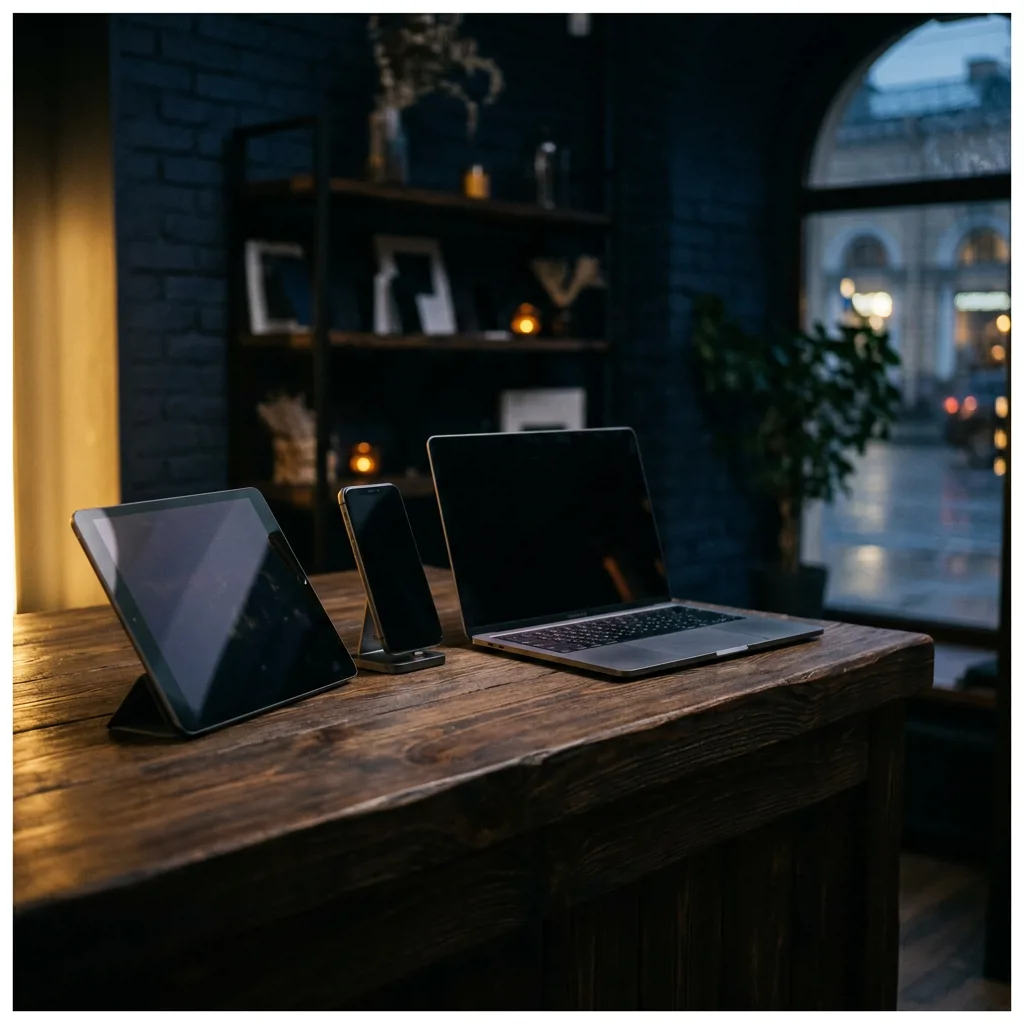Восстановленные iPhone, iPad и MacBook на витрине магазина Re:Скупка в Санкт-Петербурге