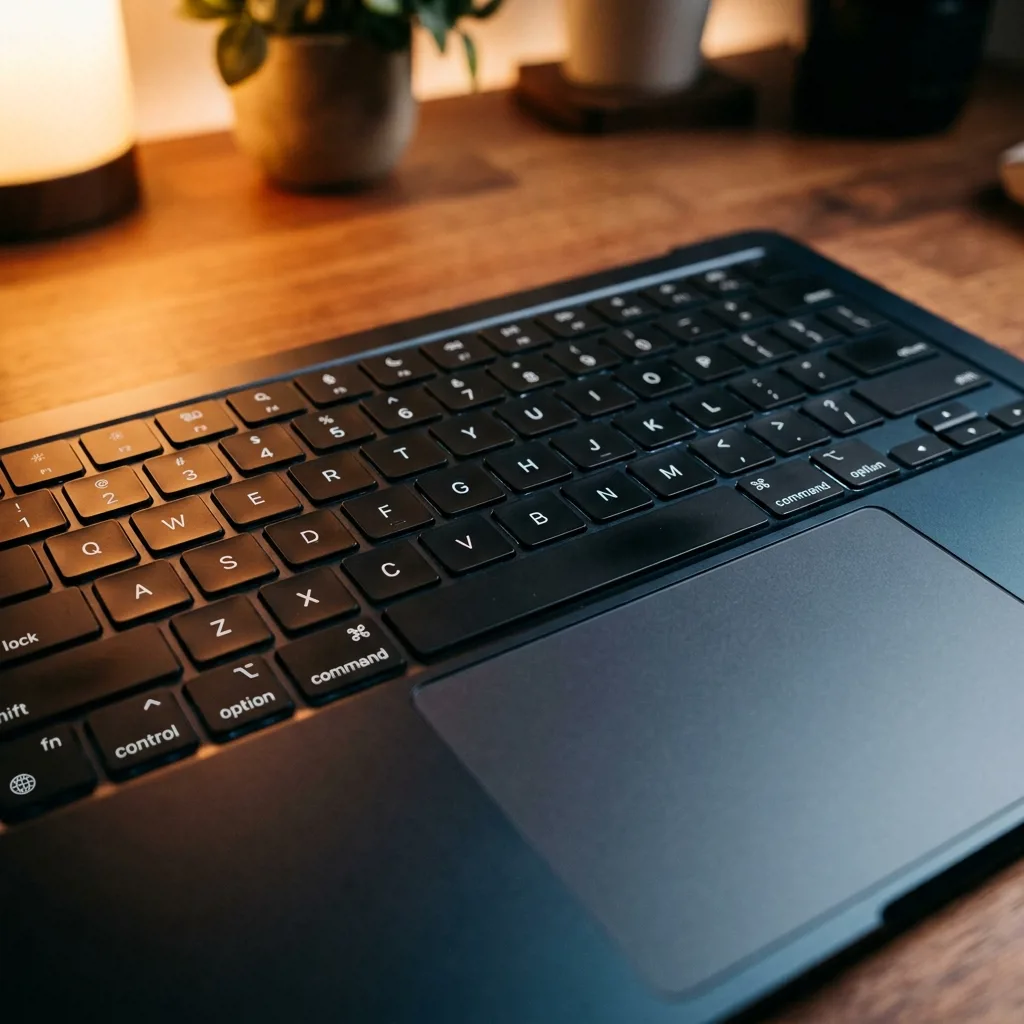 MacBook Air 13 M2 клавиатура и тачпад крупным планом