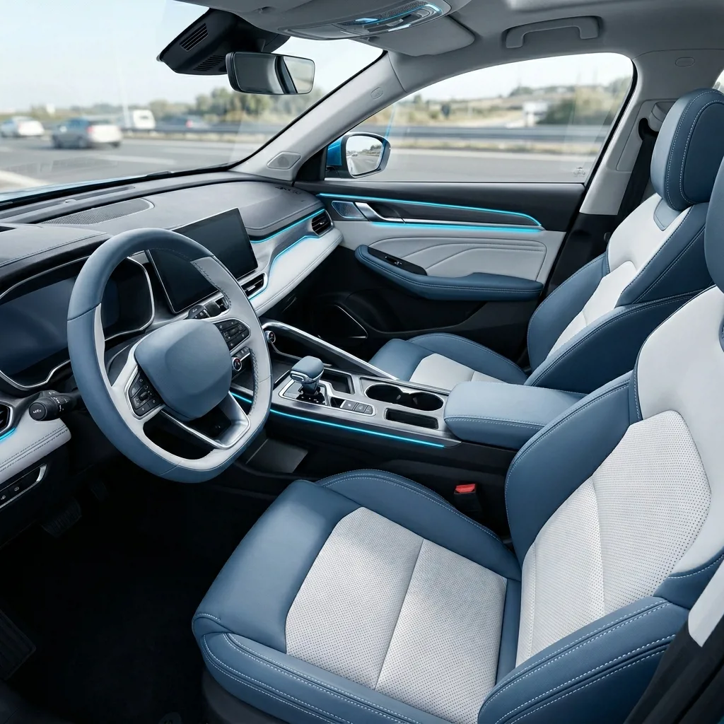 Geely Preface салон интерьер премиальные материалы