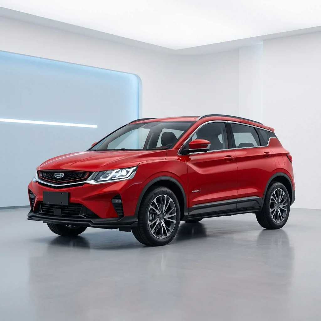 Geely Coolray красного цвета в шоуруме Астрахань