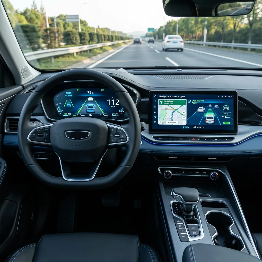 Geely Preface приборная панель технологии безопасности