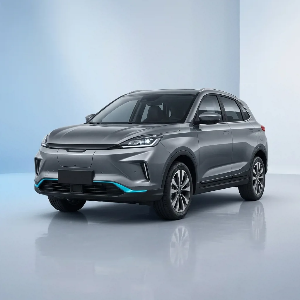 Geely EX5 EM-i гибрид серого цвета в автосалоне Астрахань