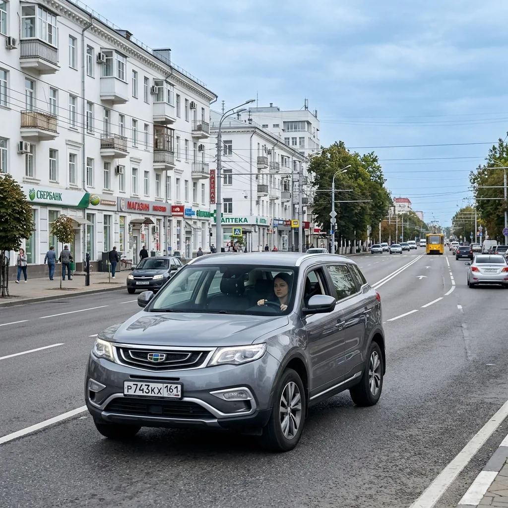 Тест-драйв Geely Atlas по улицам Астрахани