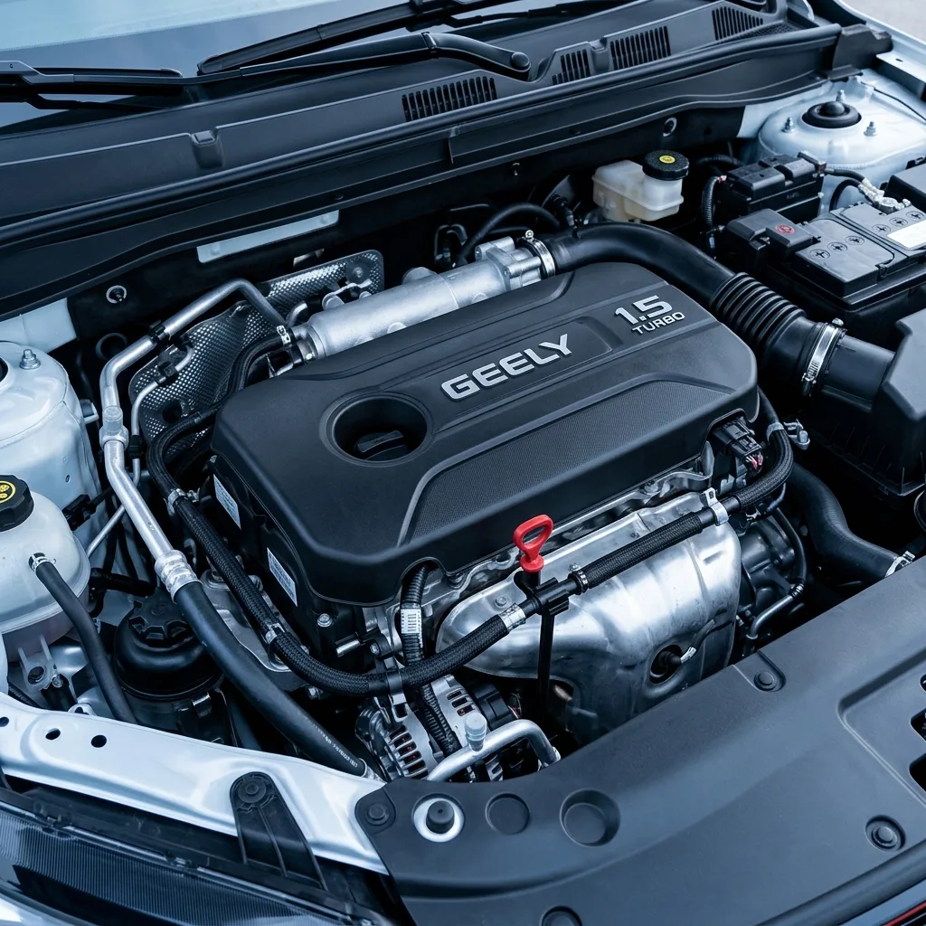 Двигатель Geely Coolray 1.5 Turbo под капотом
