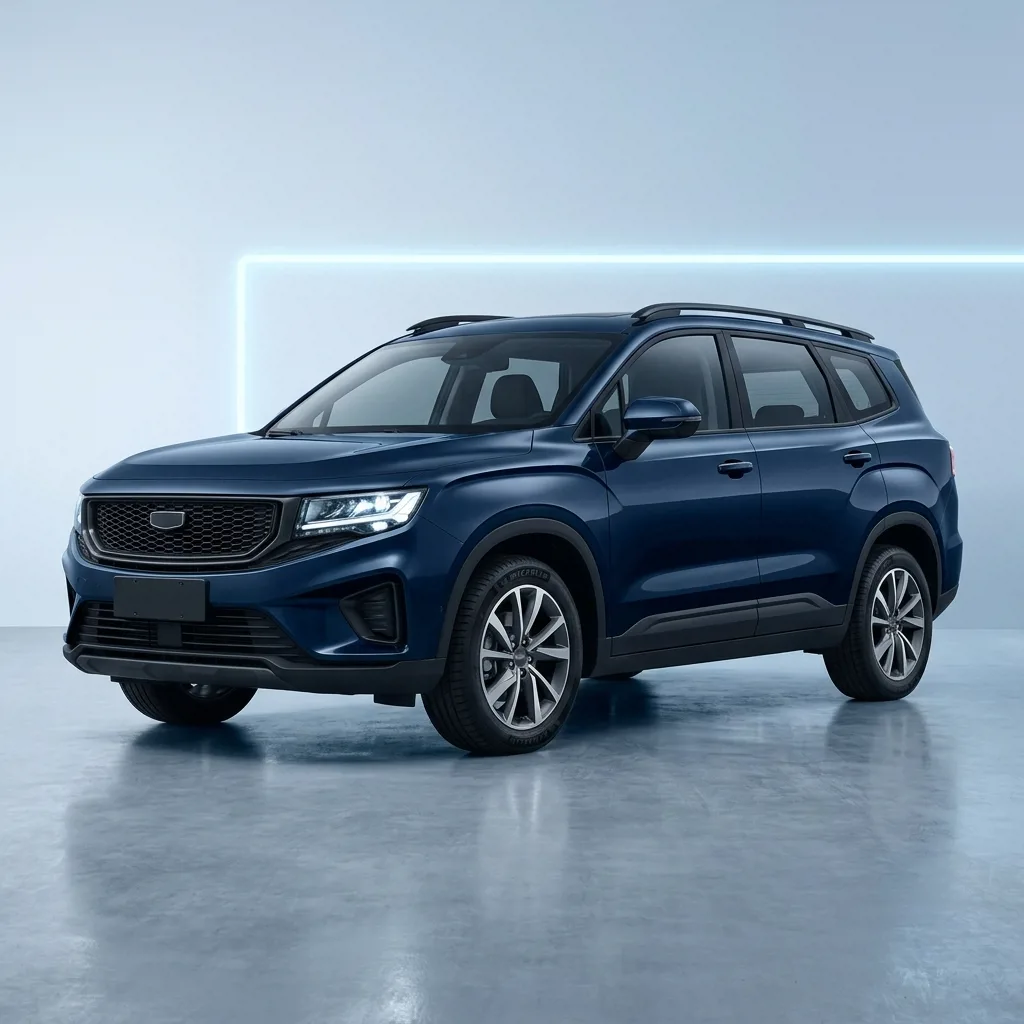Geely Okavango темно-синего цвета в шоуруме Астрахань