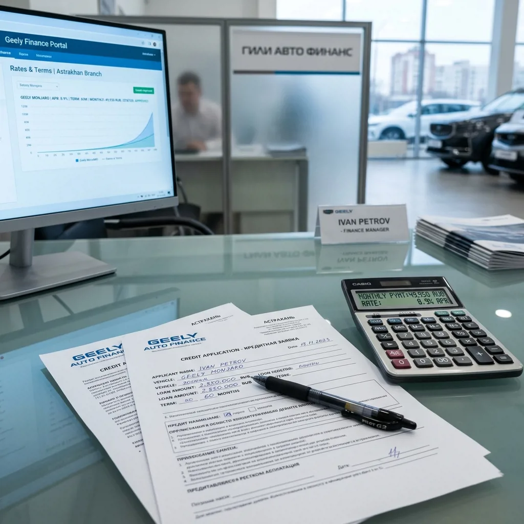 Оформление автокредита в салоне Geely Астрахань