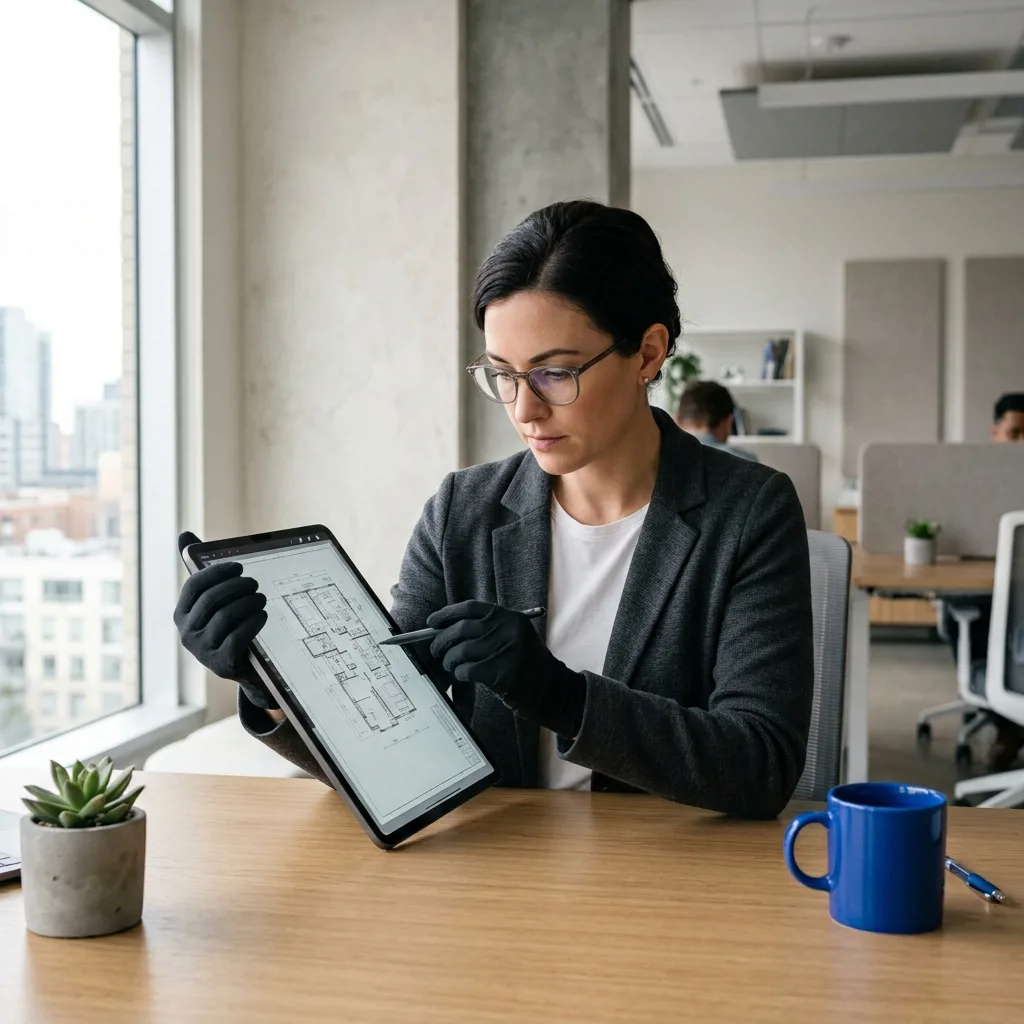 Специалист проводит осмотр планшета iPad при клиенте
