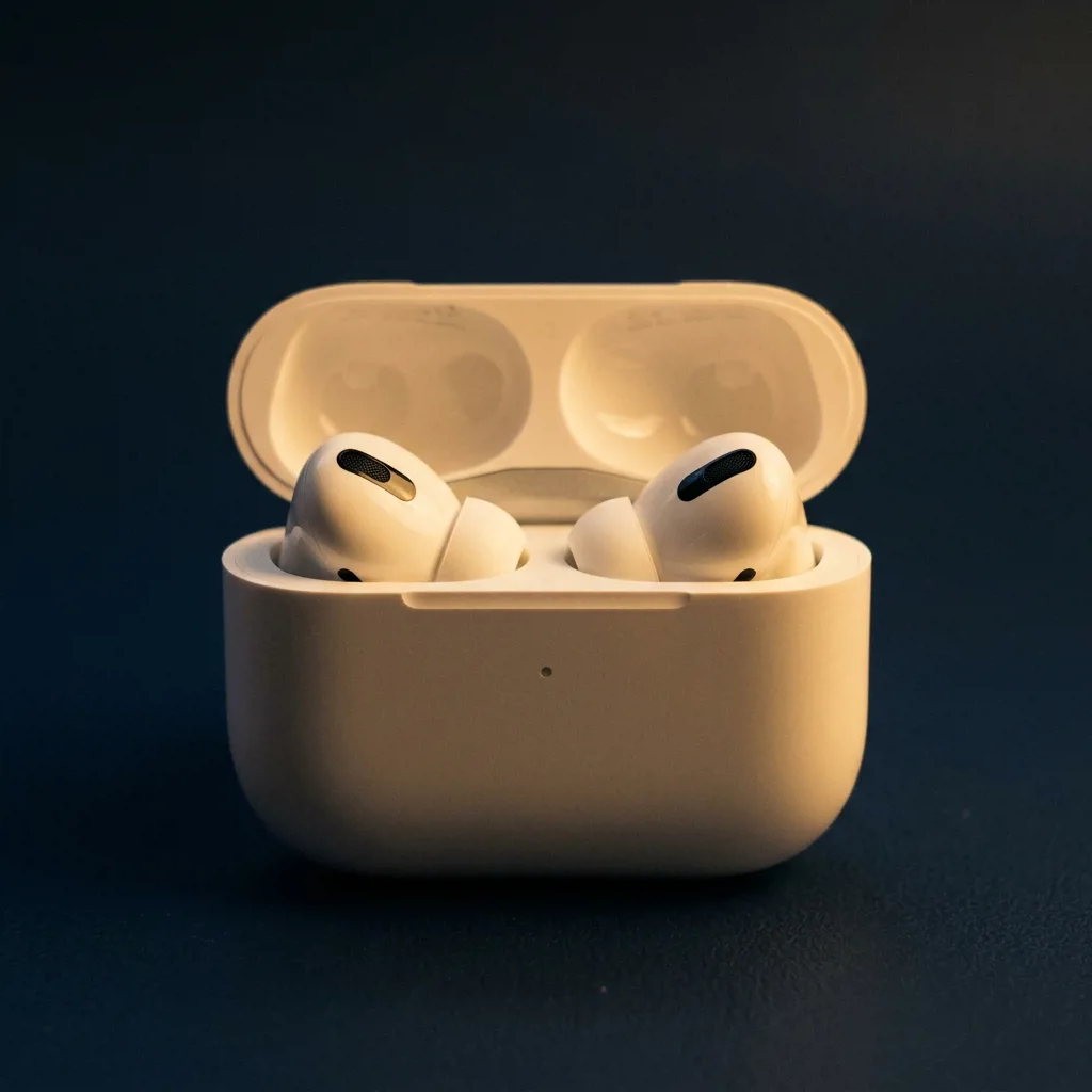AirPods Pro в зарядном кейсе, вид спереди