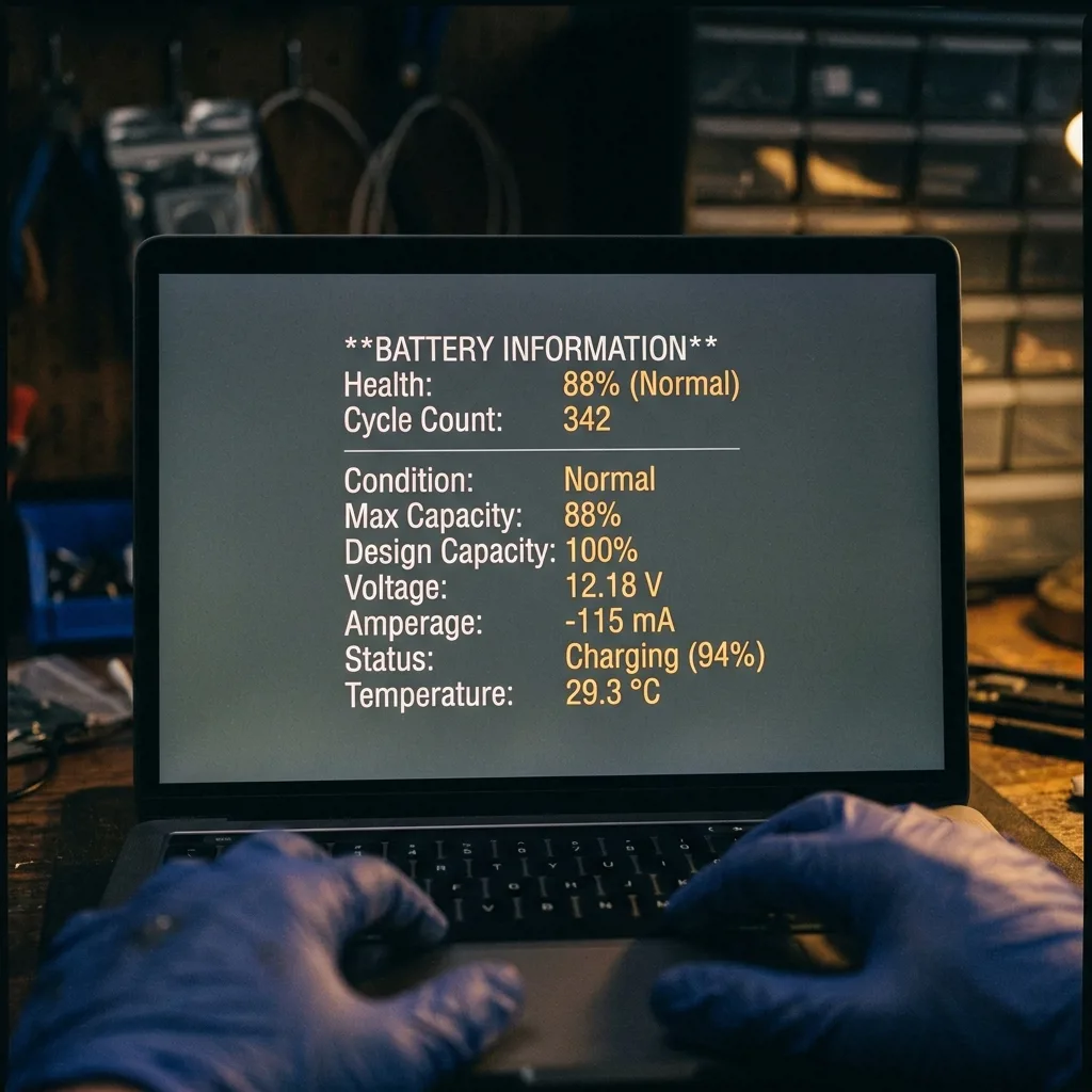 Проверка аккумулятора MacBook перед продажей