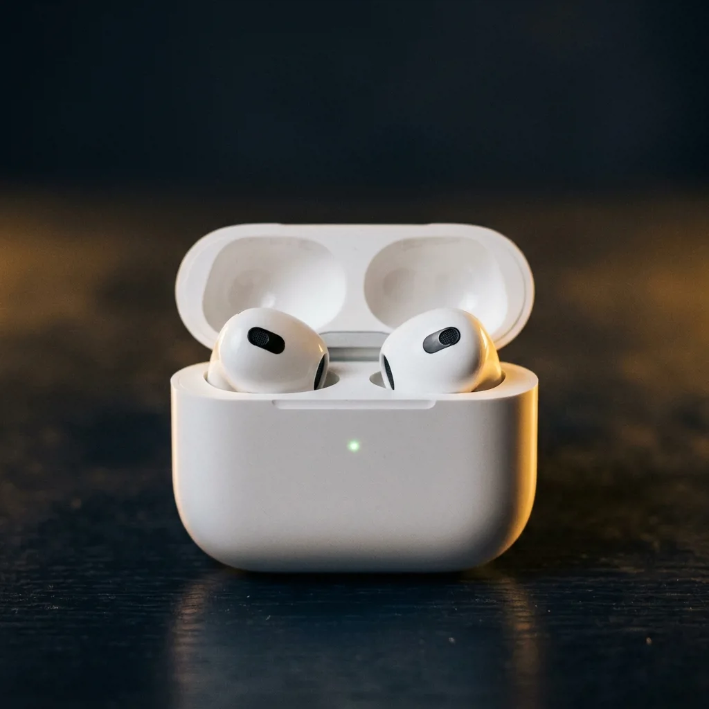 AirPods 3 поколения в открытом зарядном кейсе