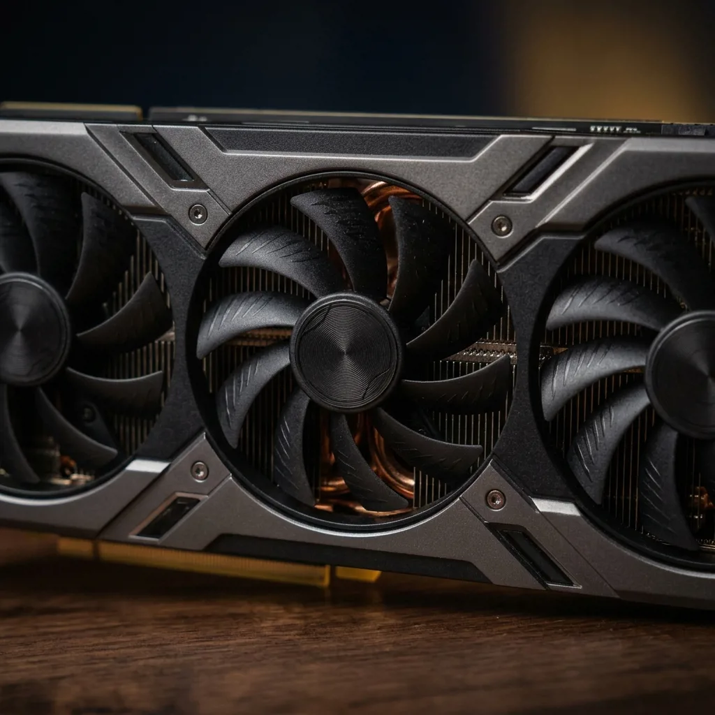Видеокарта NVIDIA GeForce RTX на столе оценщика