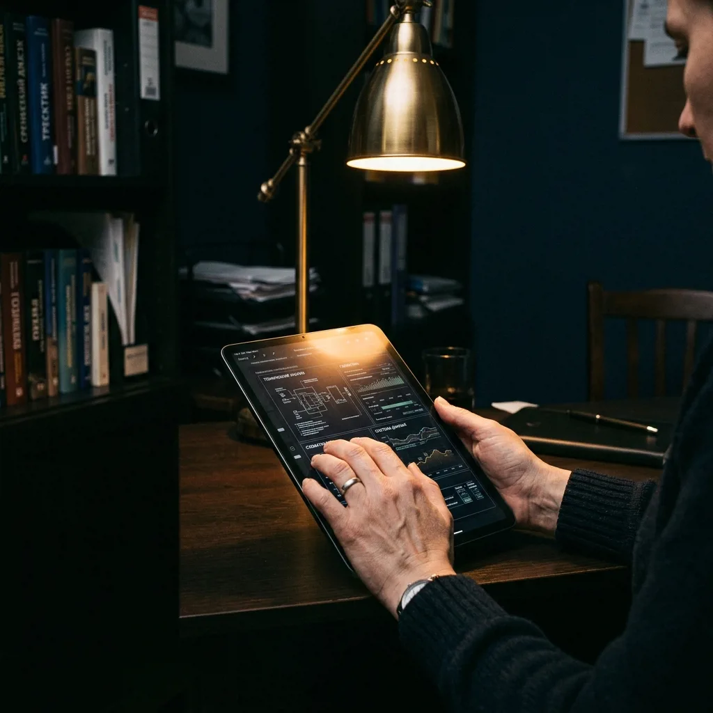 Планшет iPad Air в руке специалиста по оценке