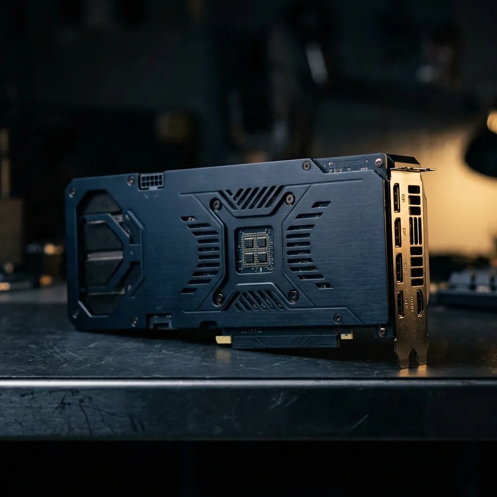 GeForce RTX 3070 вид сзади, бэкплейт и разъёмы
