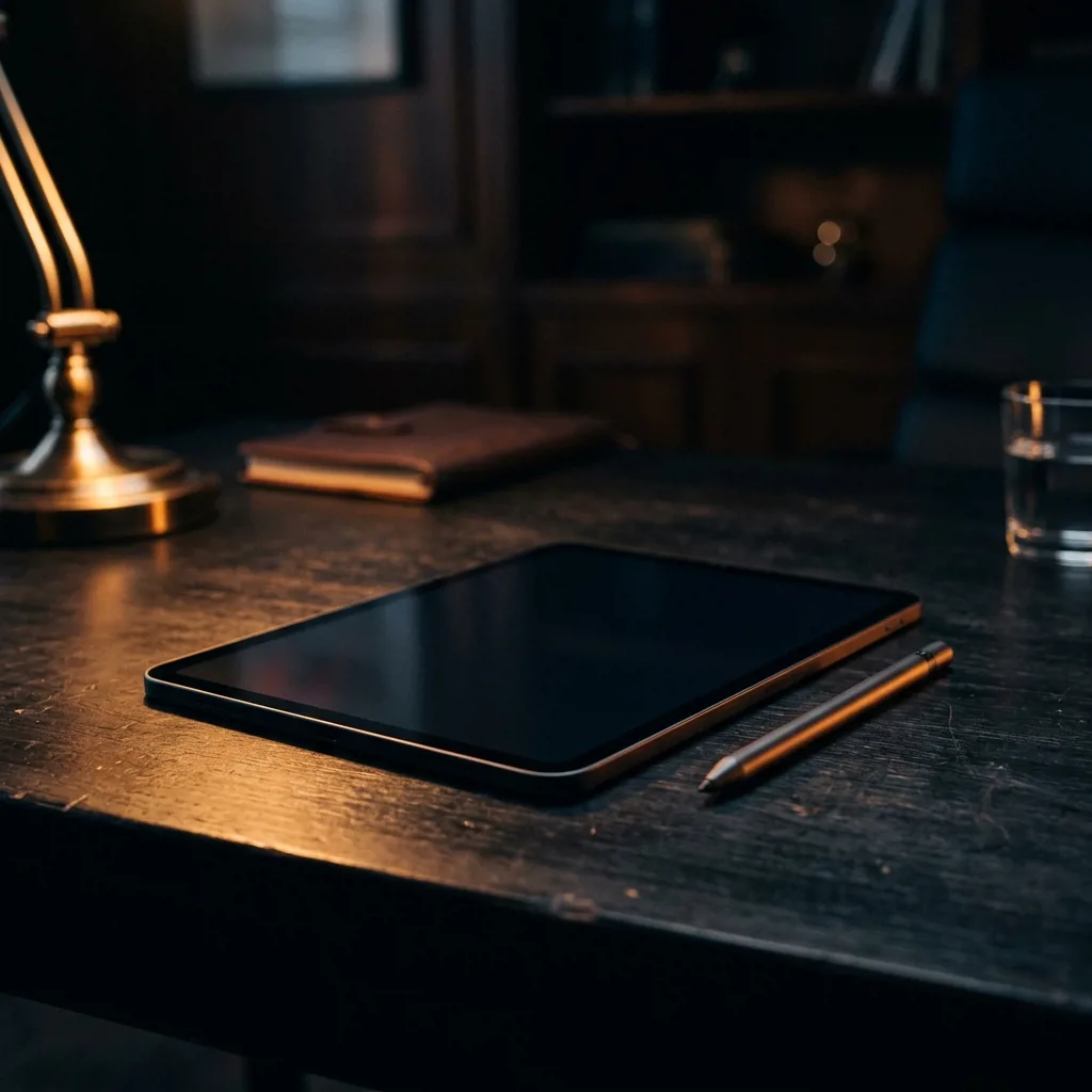 Планшет Apple iPad на столе перед оценкой специалистом скупки