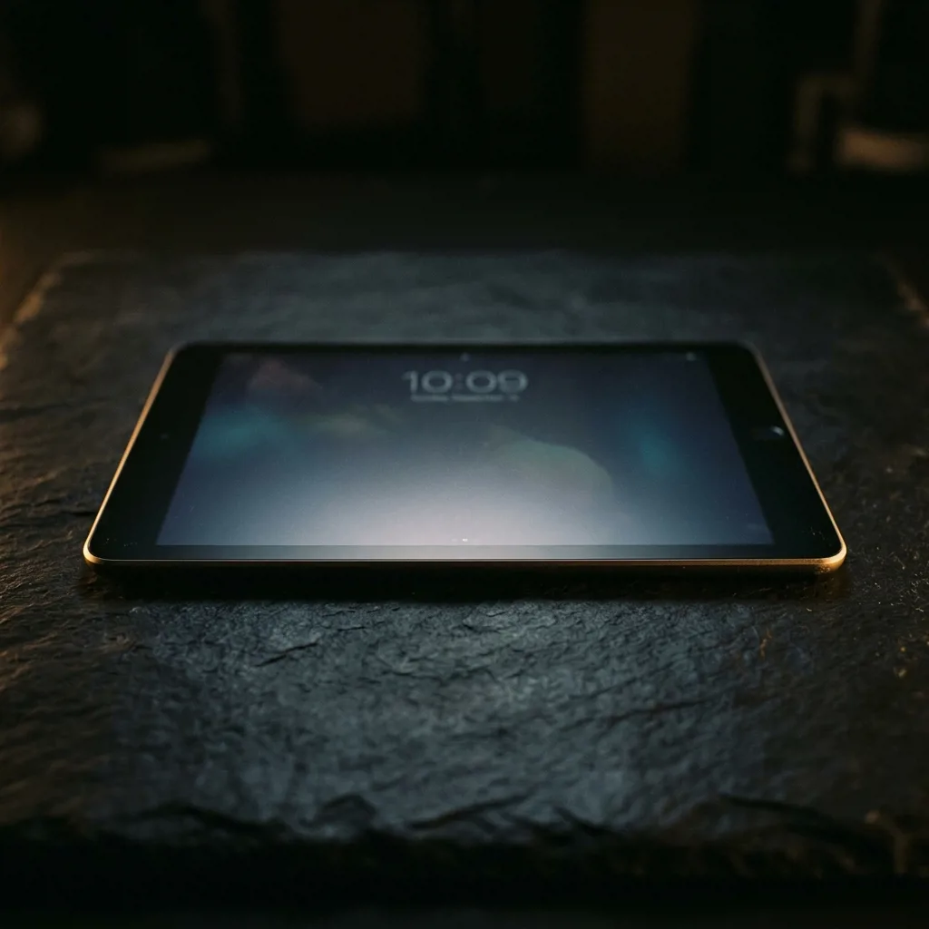 Планшет Apple iPad на столе оценщика перед скупкой