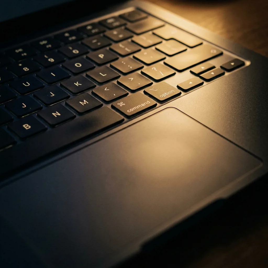 MacBook Air 13 M3 — клавиатура и тачпад крупным планом