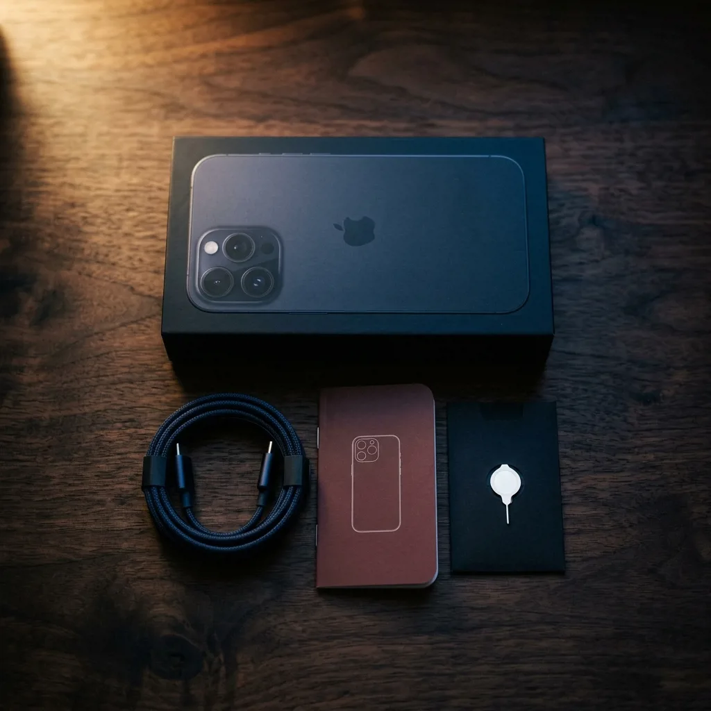 Комплект iPhone 16 Pro Max 512 ГБ: коробка, кабель, документы