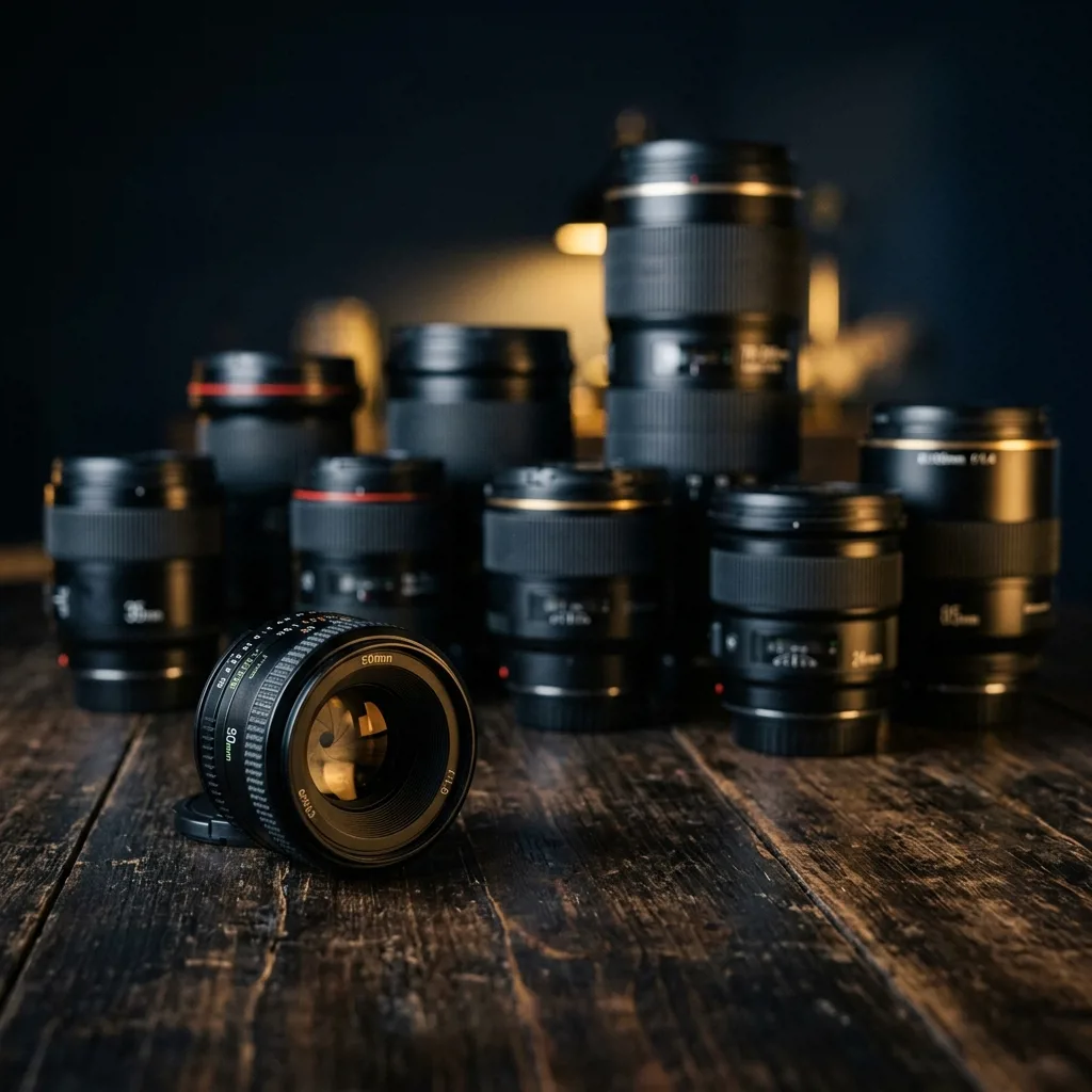 Набор объективов для фотоаппарата разных фокусных расстояний