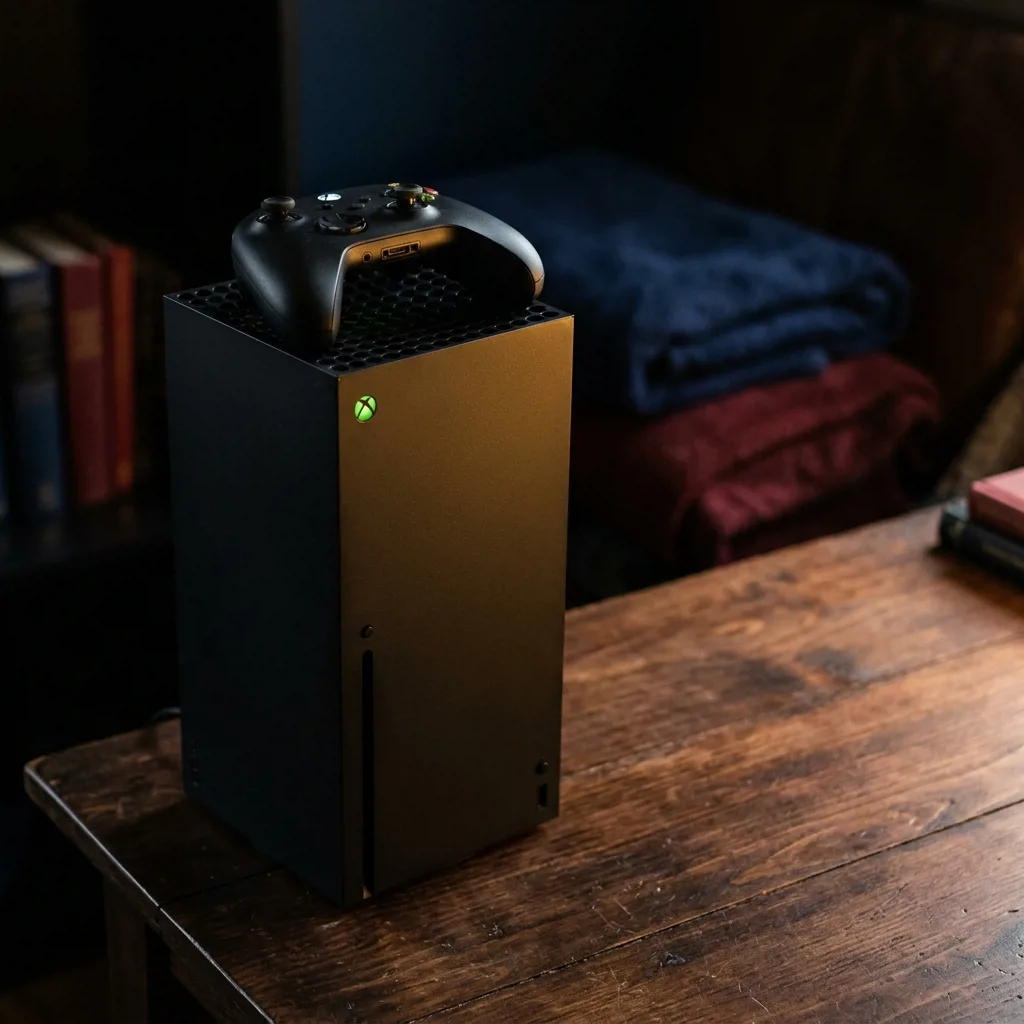 Xbox Series X с геймпадом — готова к игре
