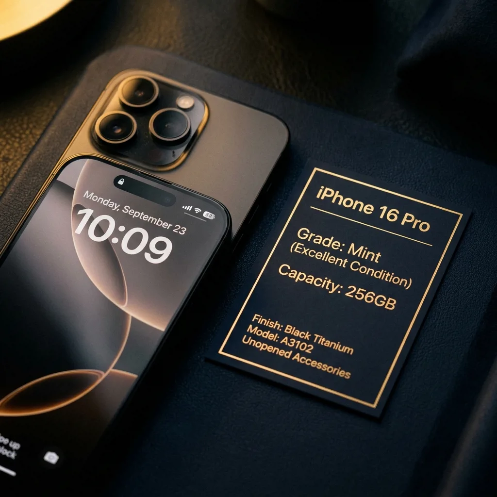 Карточка товара iPhone 16 Pro с указанием состояния и памяти 256 ГБ