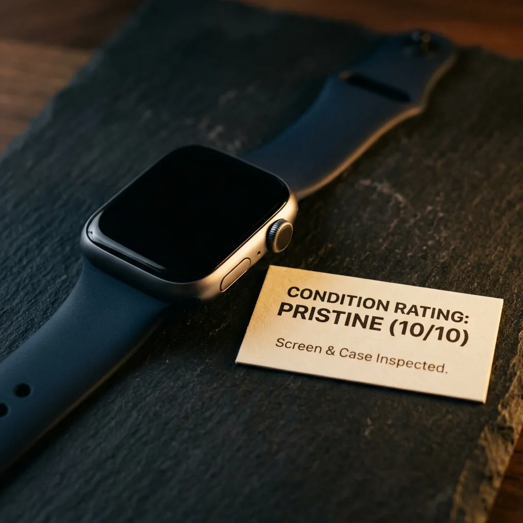 Карточка товара Apple Watch с указанием состояния и комплектации