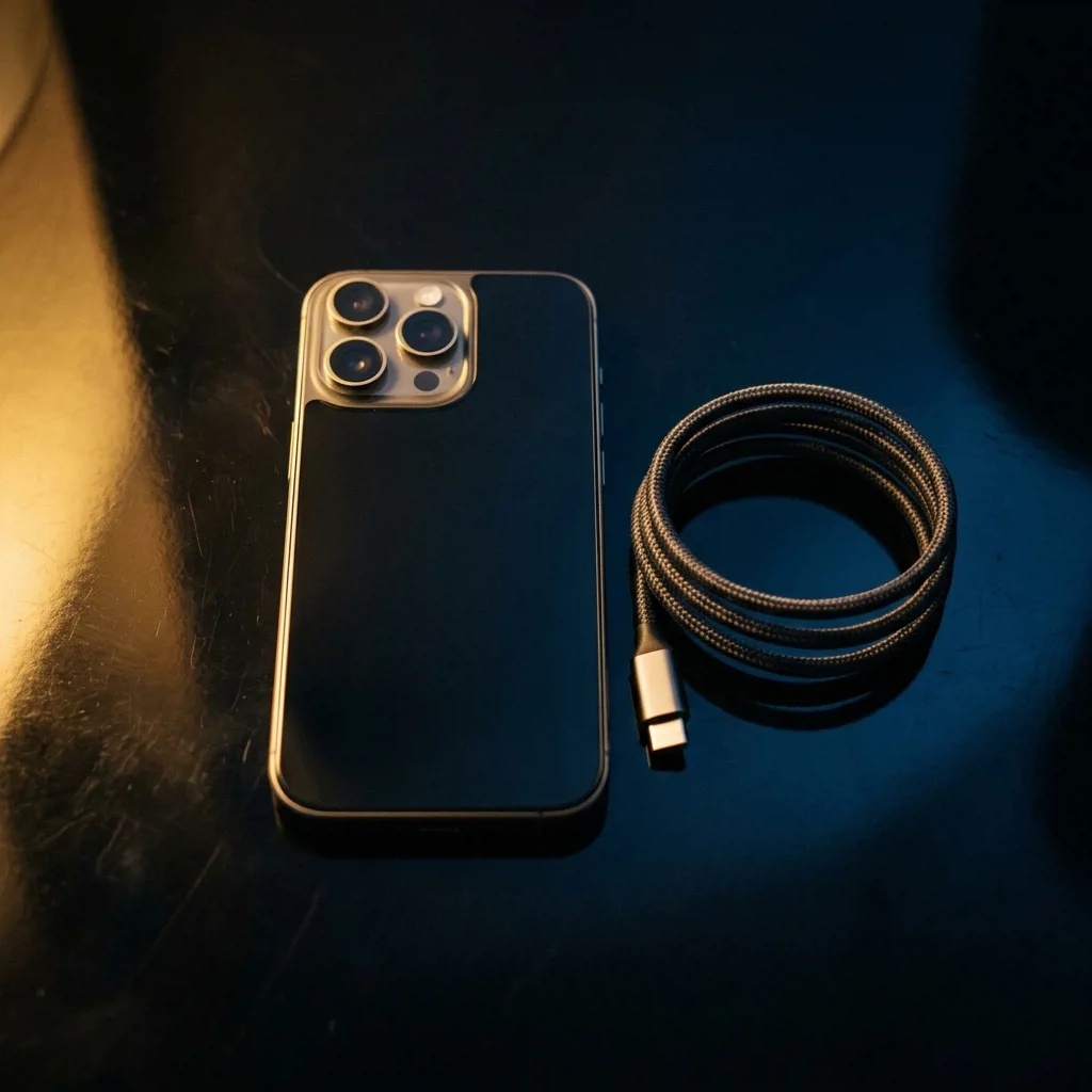 iPhone 15 Pro 512 ГБ — комплект поставки с кабелем USB-C