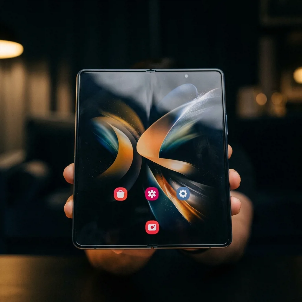 Samsung Galaxy Z Fold 4 — вид спереди в раскрытом состоянии