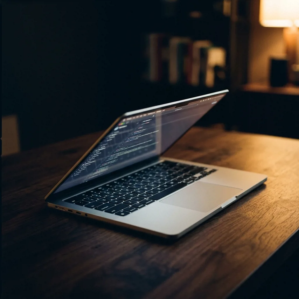 MacBook Pro на столе — скупка ноутбуков Apple в Приморском районе