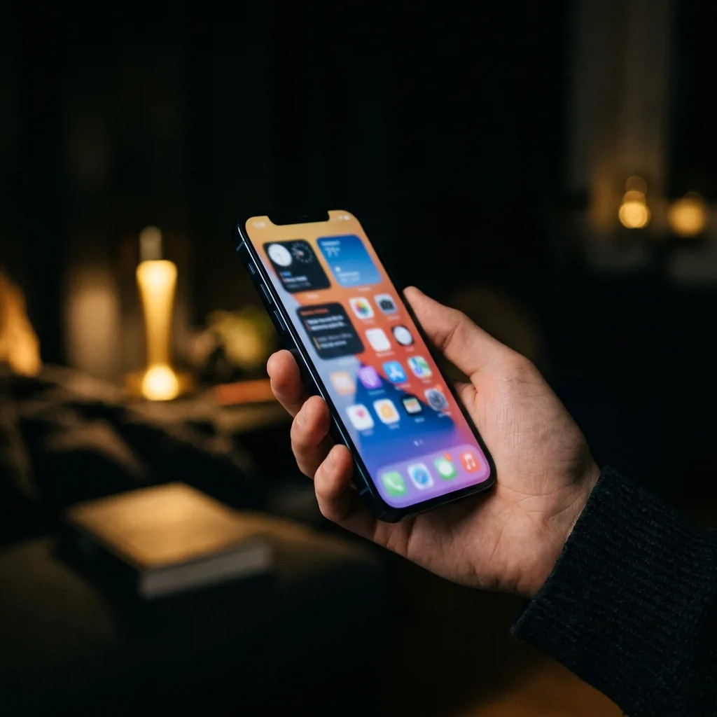 Экран iPhone 12 Pro с интерфейсом iOS