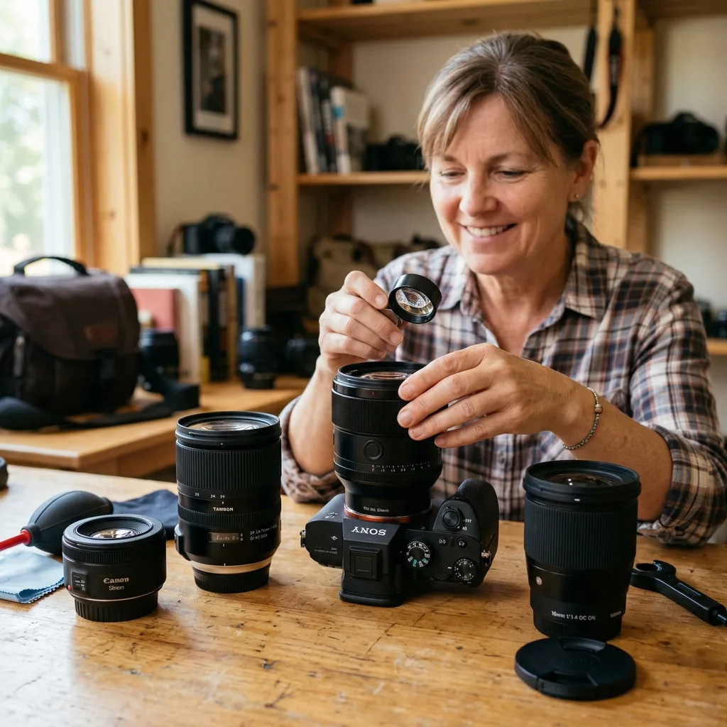 Объектив 50mm f/1.8 крупным планом