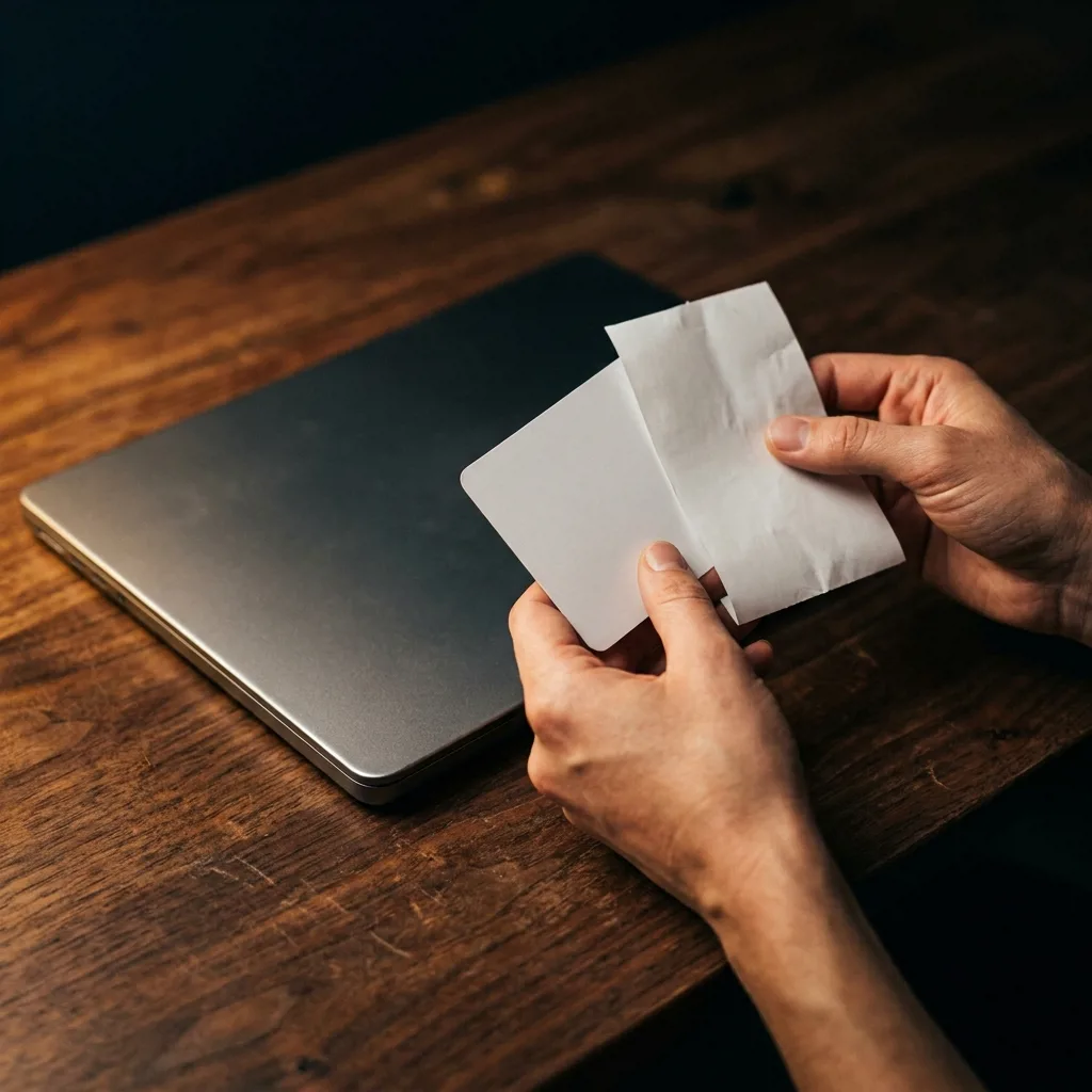 Гарантийный талон и чек при покупке MacBook