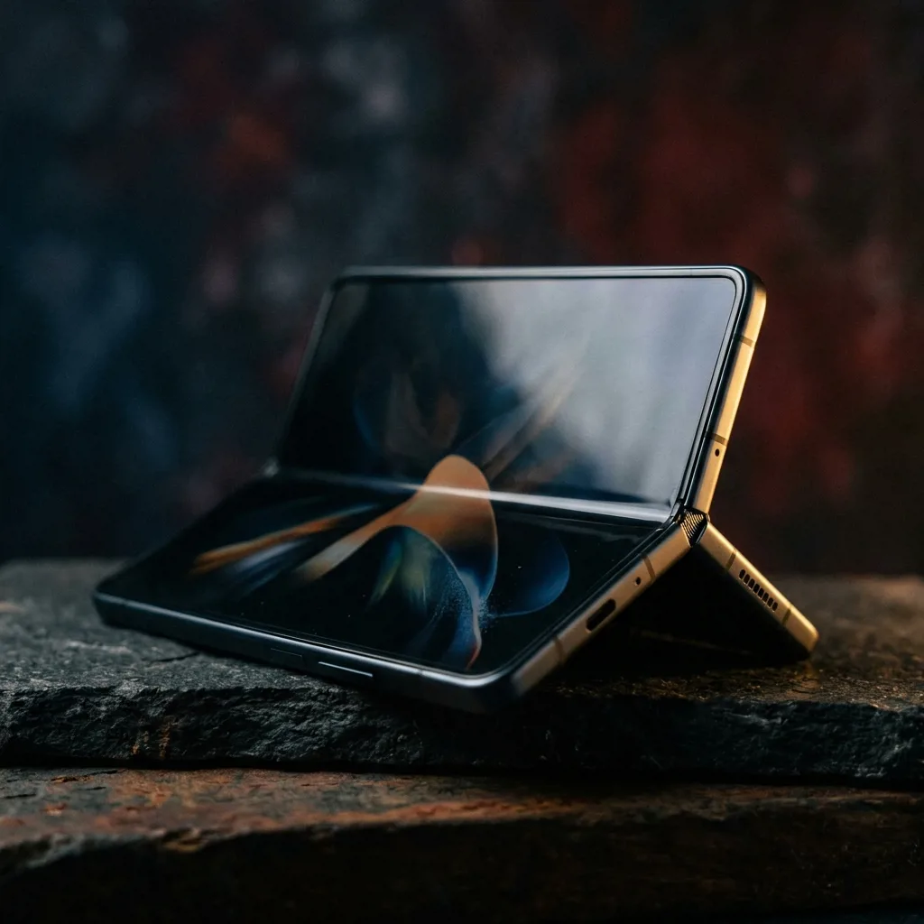 Раскладной Samsung Galaxy Z Fold в раскрытом виде