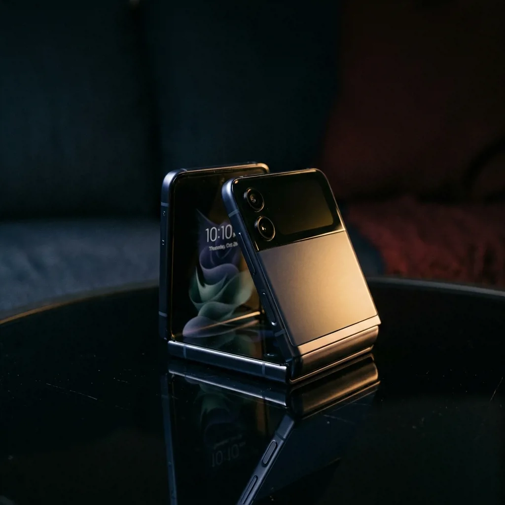 Складной Samsung Galaxy Z Flip в раскрытом виде