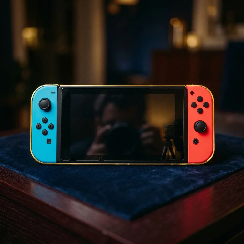 Портативная игровая консоль Nintendo Switch с красным и синим Joy-Con