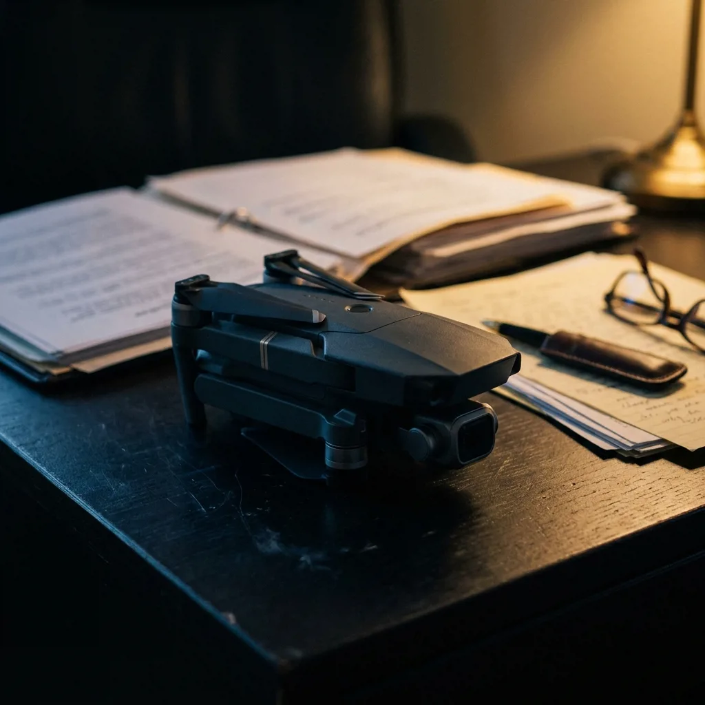 Квадрокоптер DJI Mavic на столе оценщика перед выкупом