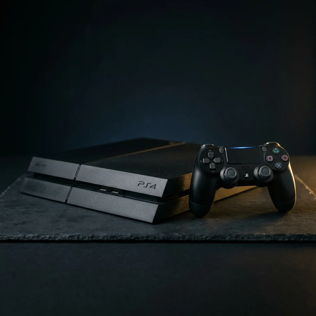 PlayStation 4 после восстановления — чистый корпус и рабочий геймпад
