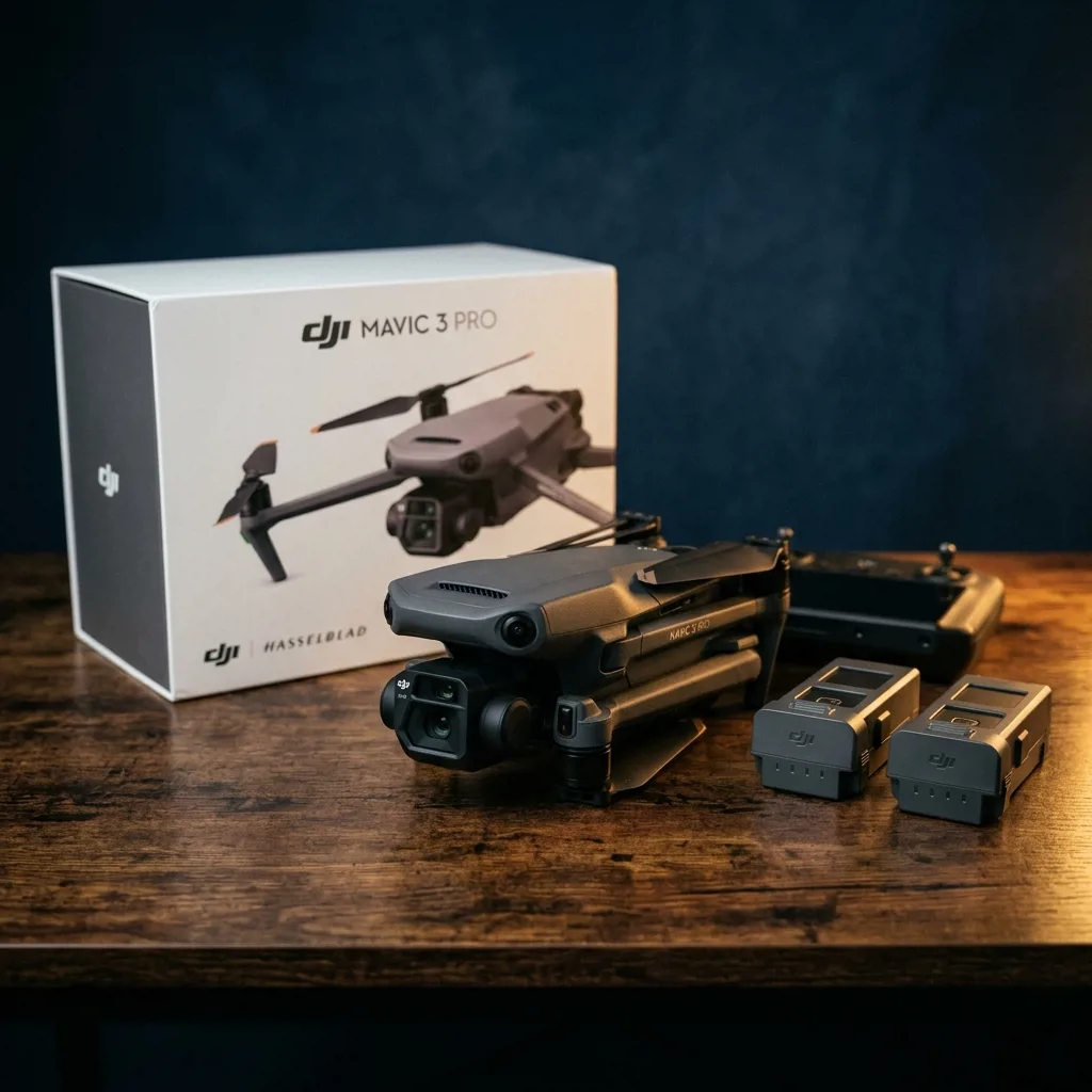 Квадрокоптер DJI Mavic в сложенном виде перед оценкой