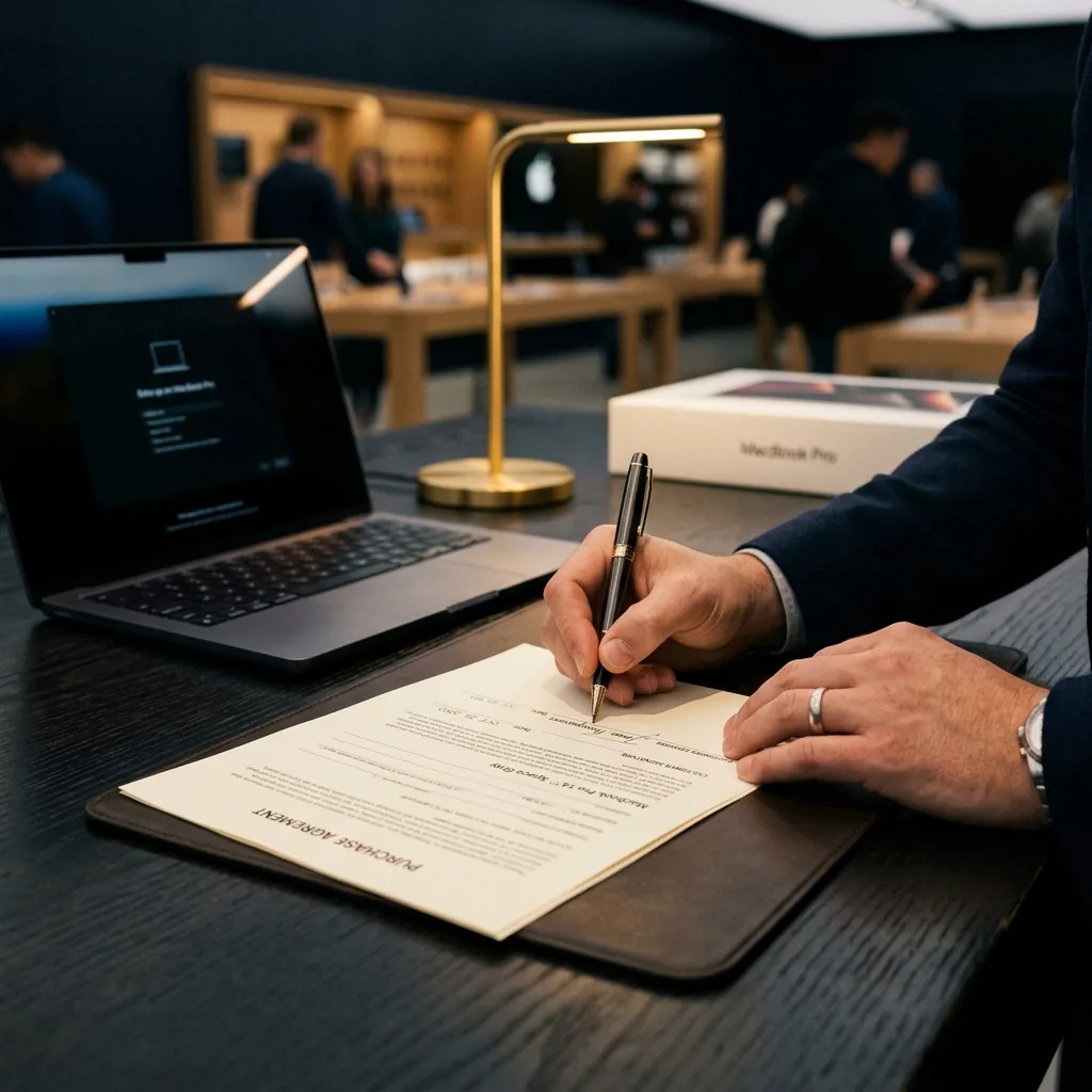 Оформление документов при покупке MacBook в офисе