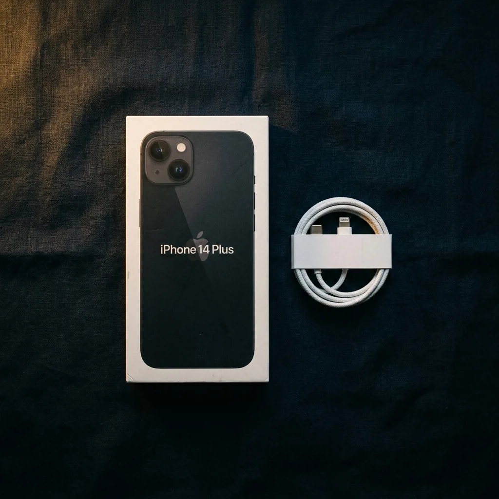 iPhone 14 Plus 512 ГБ — комплект поставки, коробка и кабель