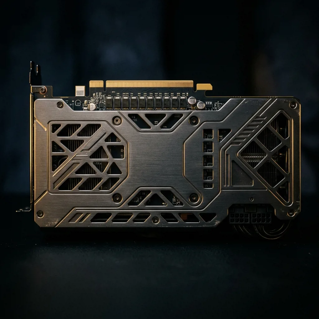Radeon RX 6800 XT — вид сзади, усиленная задняя пластина