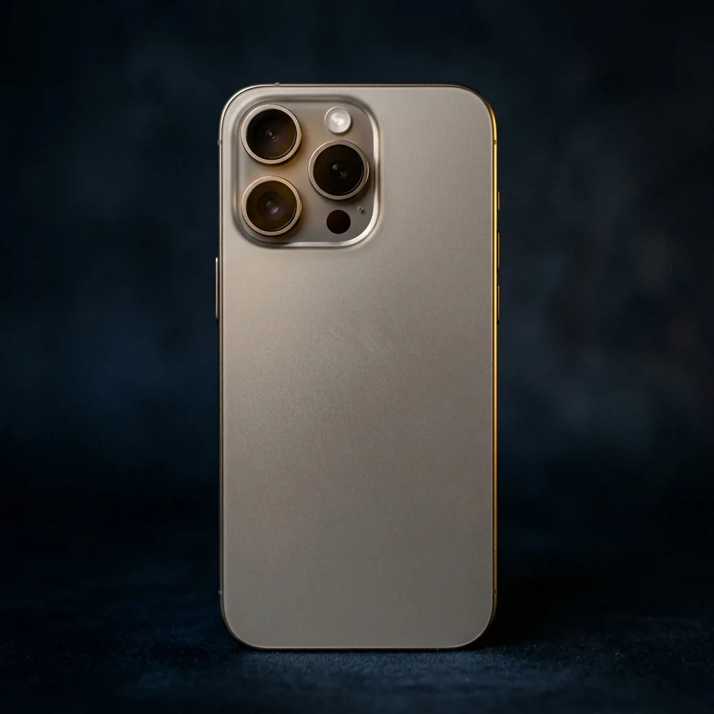 iPhone 15 Pro 512 ГБ — вид сзади, титановый корпус и тройная камера 48 Мп