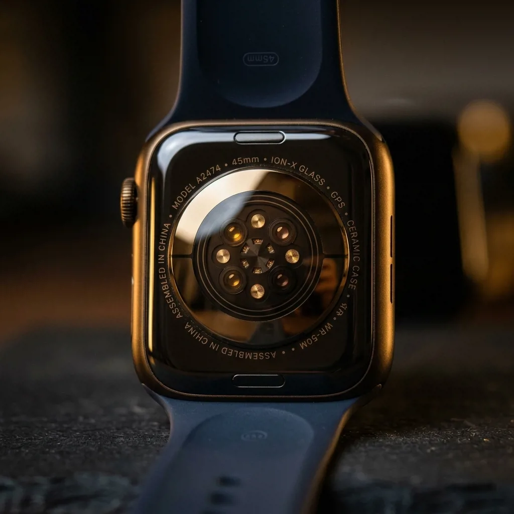 Apple Watch Series 7 — задняя панель с датчиками