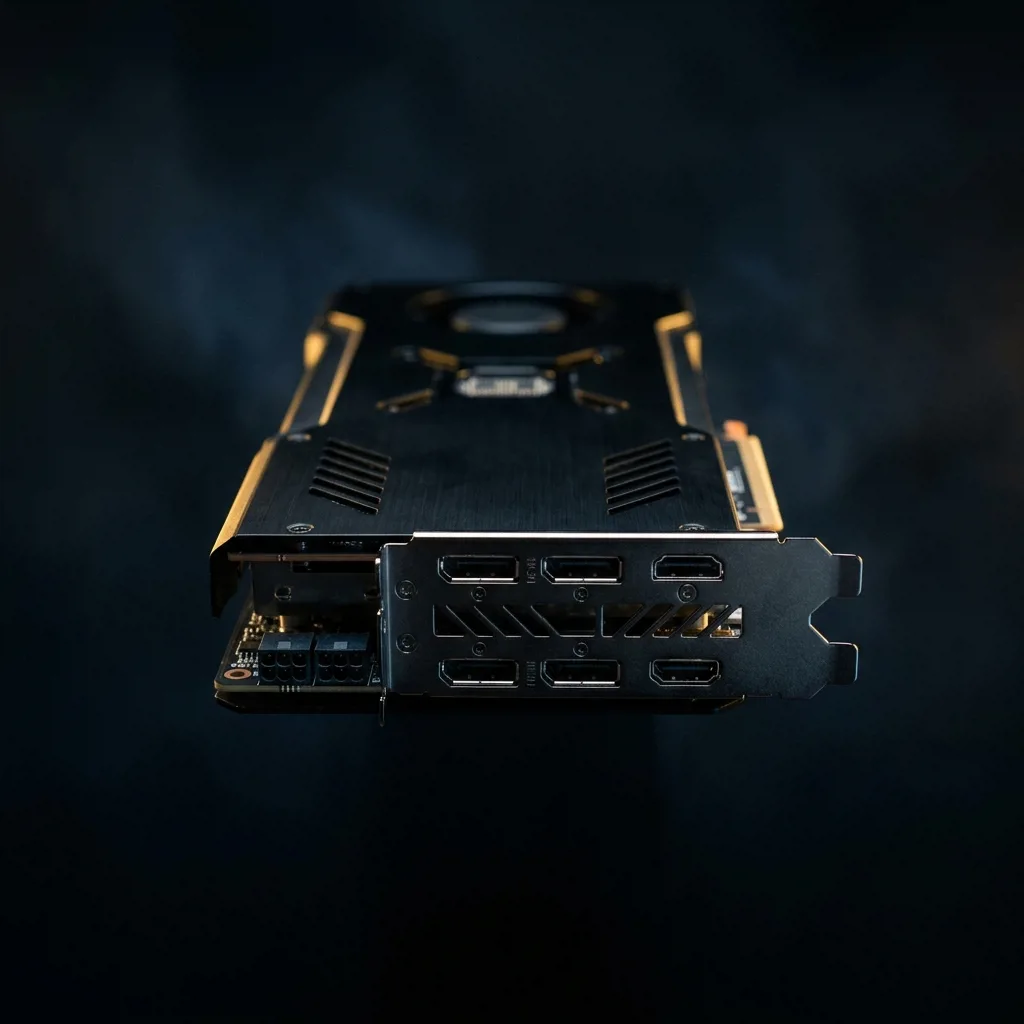 Radeon RX 6700 XT — вид сзади, бэкплейт и разъёмы